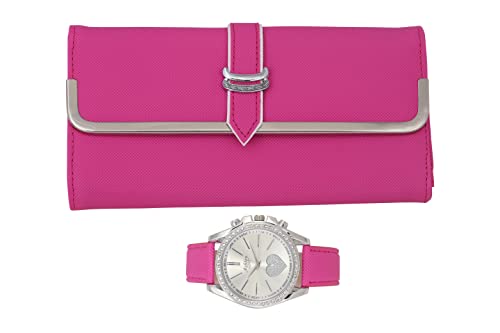 ST10038 Women Wallet Watch Set (Pink)