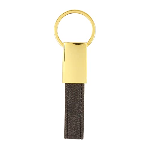 Classic Black Gold Watch, Brown Wallet & Brown Keychain Set