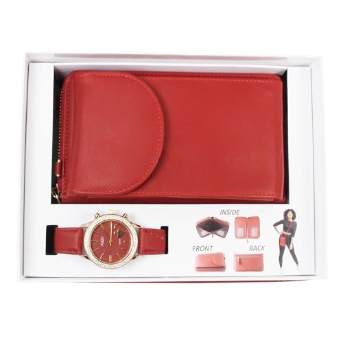 ST10385 Cross Body wallet with Watch (Red)