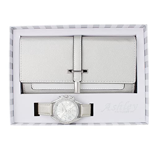 ST10234 Women Wallet Watch Set (Grey)
