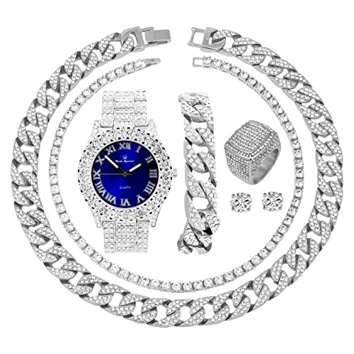 ST10327 CRNT Silver - Royal Blue