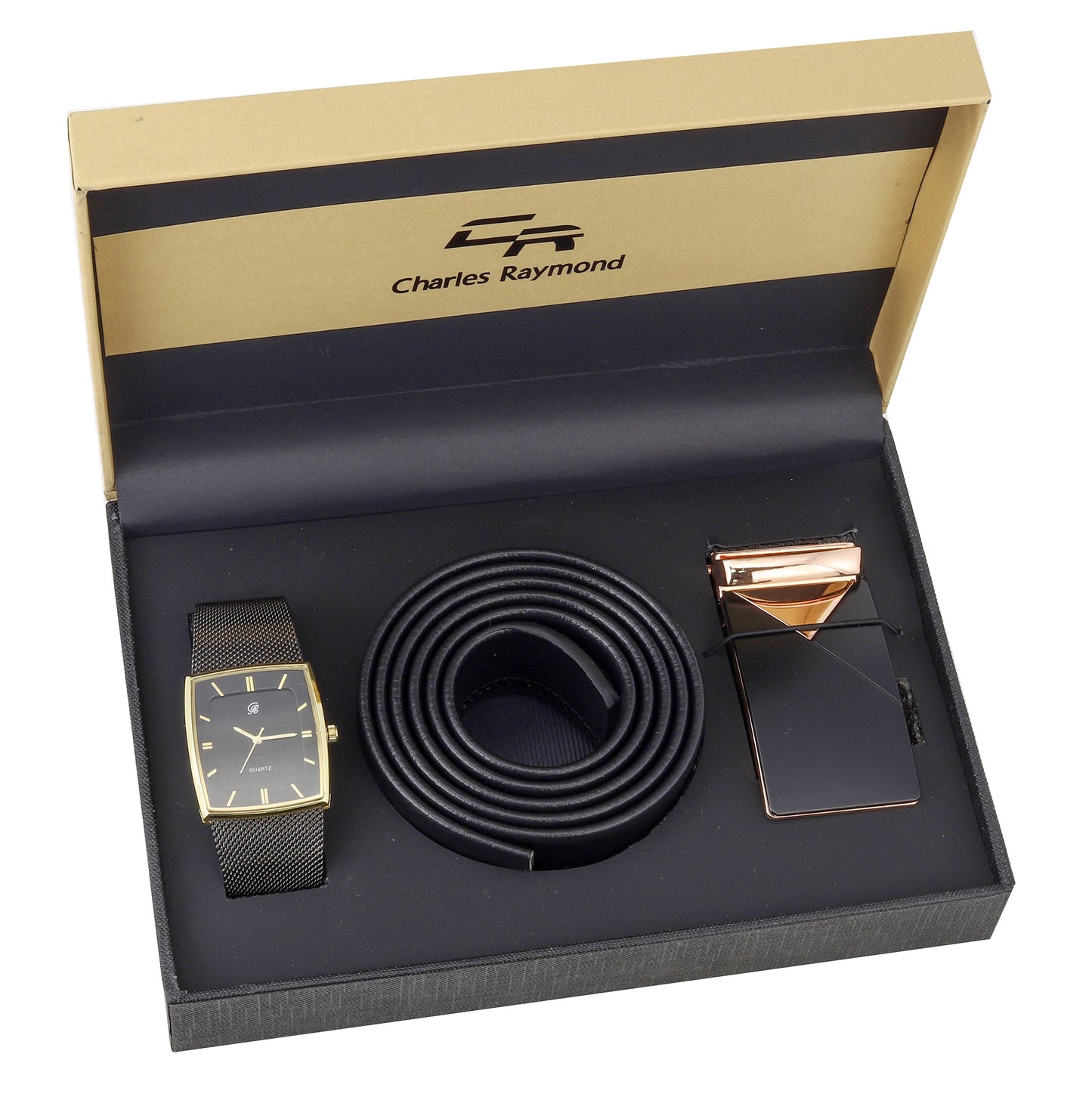 5884-02 Watch and Belt Set(Black Gold)