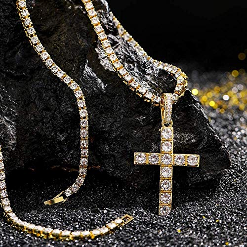 ST10372MLA Gld Hot Pink 4pc Cross Set