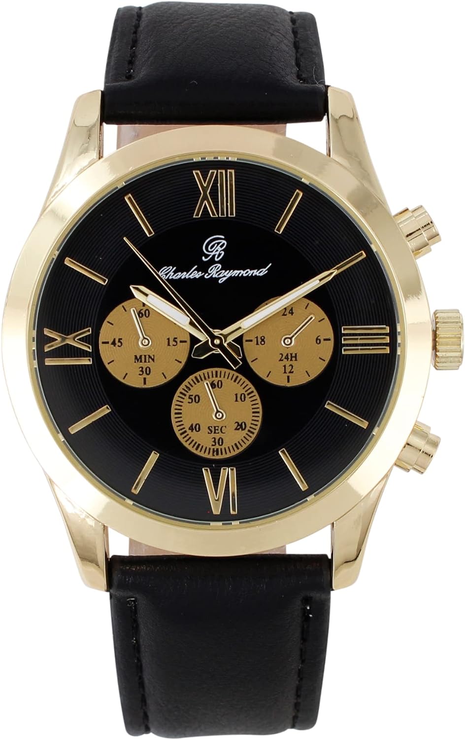 Classic Watch, Wallet and Belt Set(Gold Black)