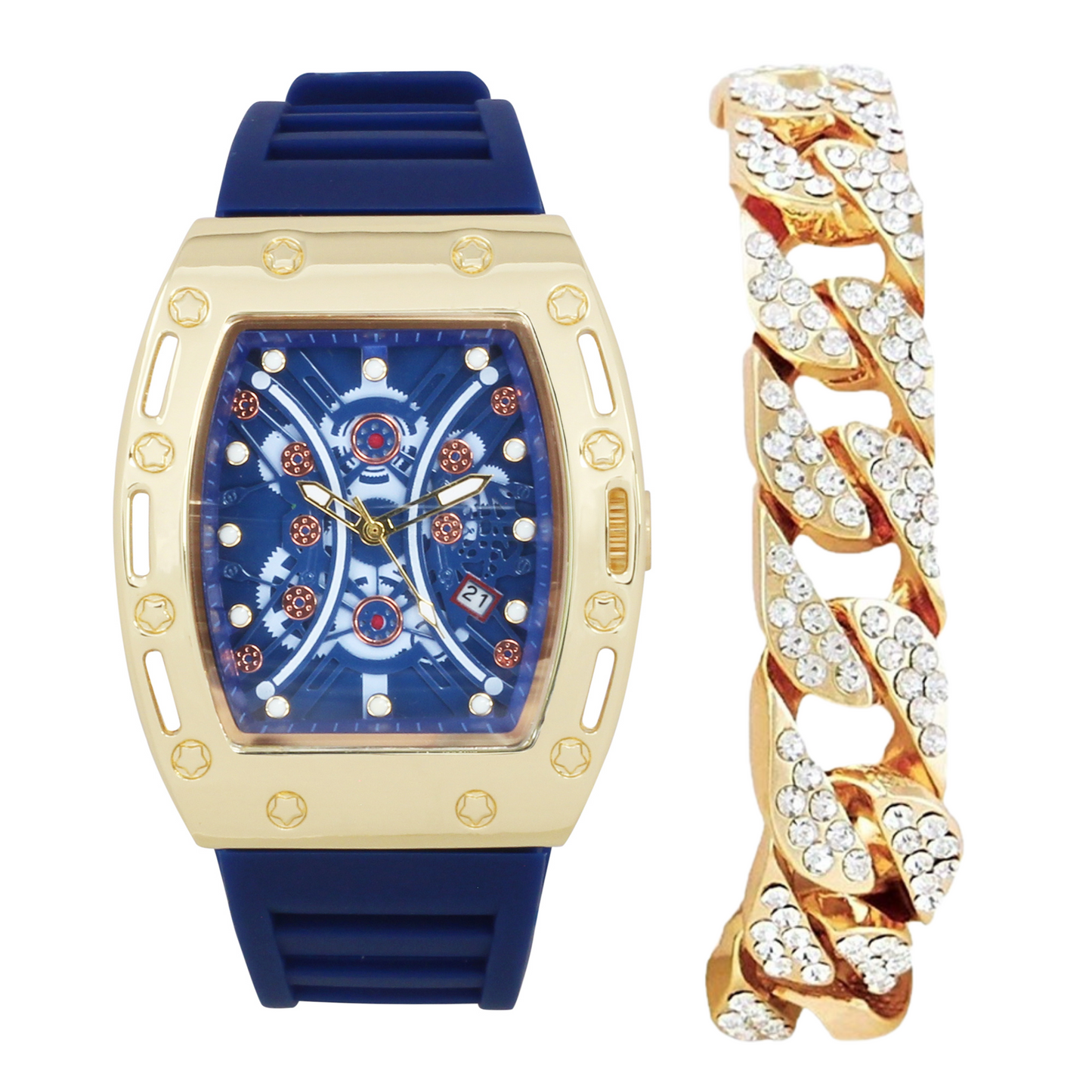 ST10538 with Cuban Bracelet