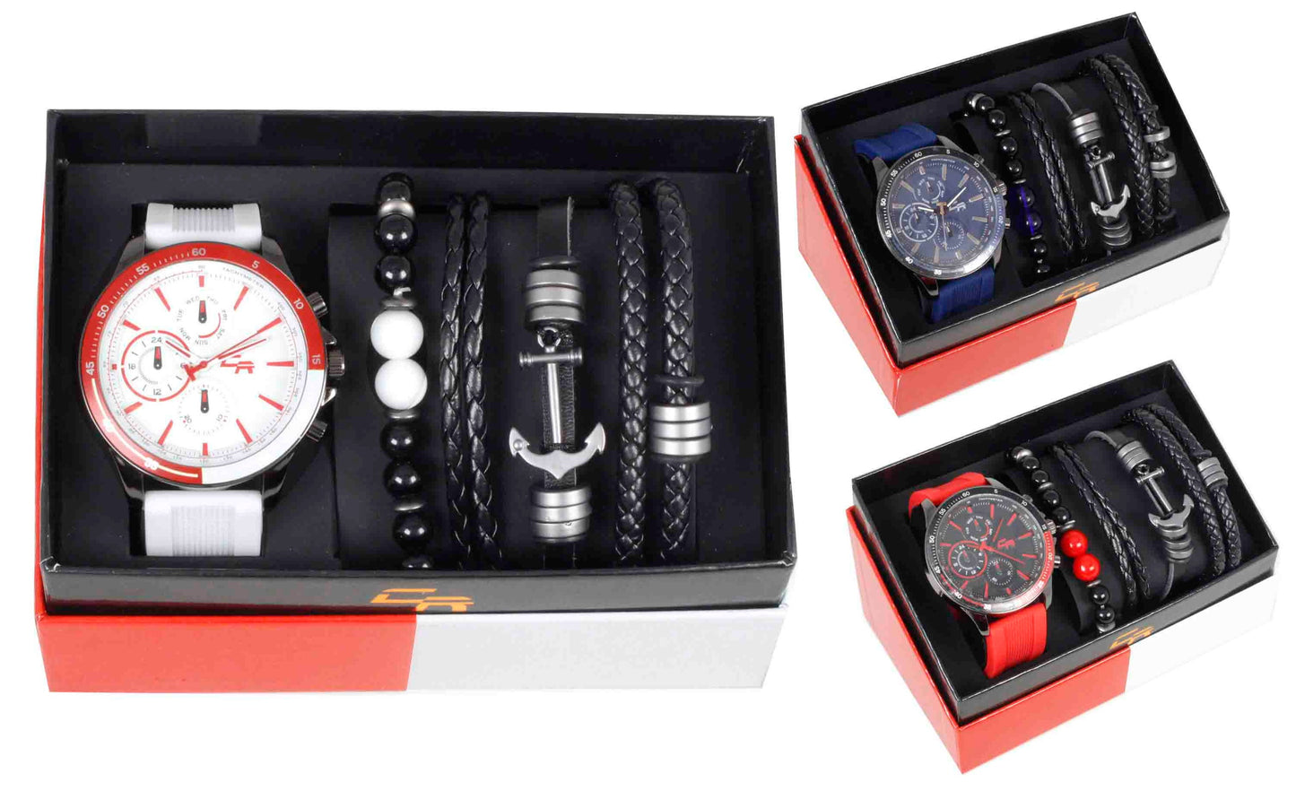 ST10483 Silicon Band Sport Watch and 4 Bracelet Set