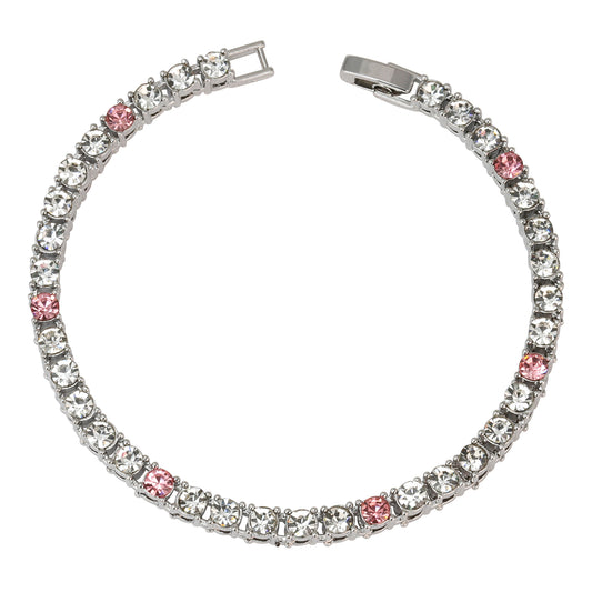 5mm Tennis Bracelets (SLV - Pink)