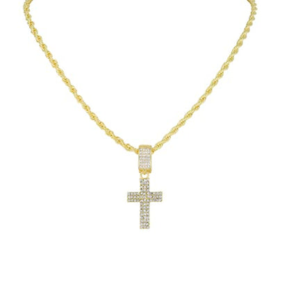 TPBE-01 Rope Chain Stone Cross Set