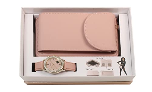 ST10385 Cross Body wallet with Watch (Blush)