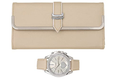 ST10038 Women Wallet Watch Set (Luggage)