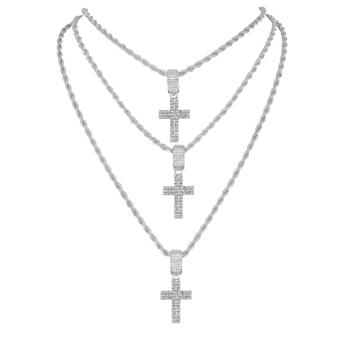 TPBE-01 Rope Chain Stone Cross Set