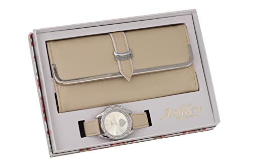 ST10038 Women Wallet Watch Set (Luggage)