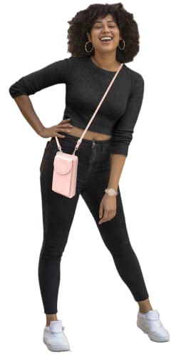 ST10385 Cross Body wallet with Watch (Blush)