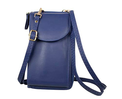 ST10385 Cross Body wallet with Watch (Blue)