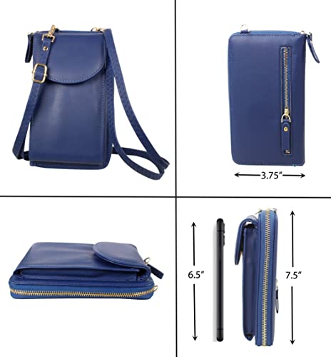 ST10385 Cross Body wallet with Watch (Blue)