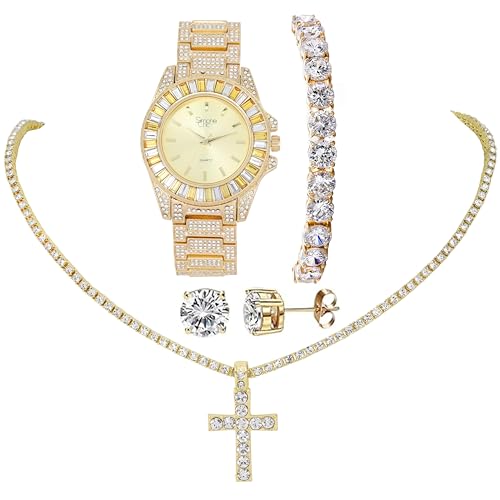 ST10372M-LA Gold 4pcs cross