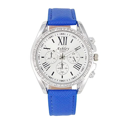 ST10234 Women Wallet Watch Set (Blue)