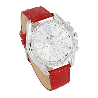 ST10234 Women Wallet Watch Set (Maroon)