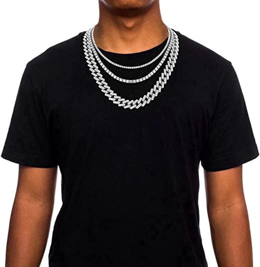 3 chain set (Silver 20" + 22" + 24")