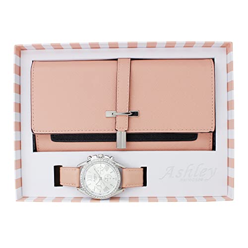 ST10234 Women Wallet Watch Set (Pink)