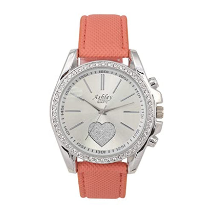 ST10038 Women Wallet Watch Set (Coral)