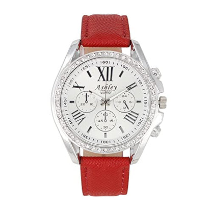 ST10234 Women Wallet Watch Set (Maroon)