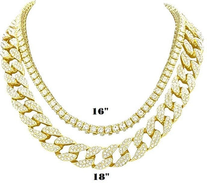 2 chain set (Gold, 16" + 18")