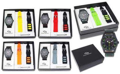 9048 Sport Watch and 2 Changeable Bands(Grey/Black)
