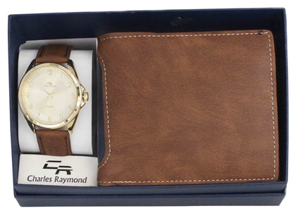 8688-LB Brown Watch with Brown wallet sets