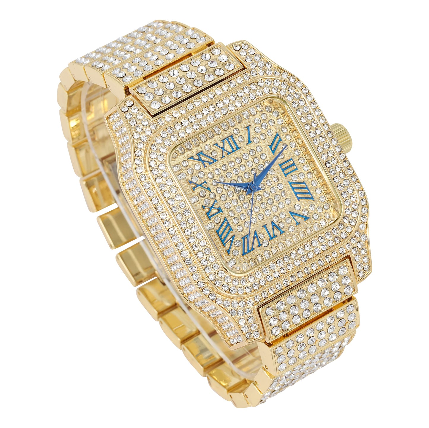 L0513 Square Watch with Cuban