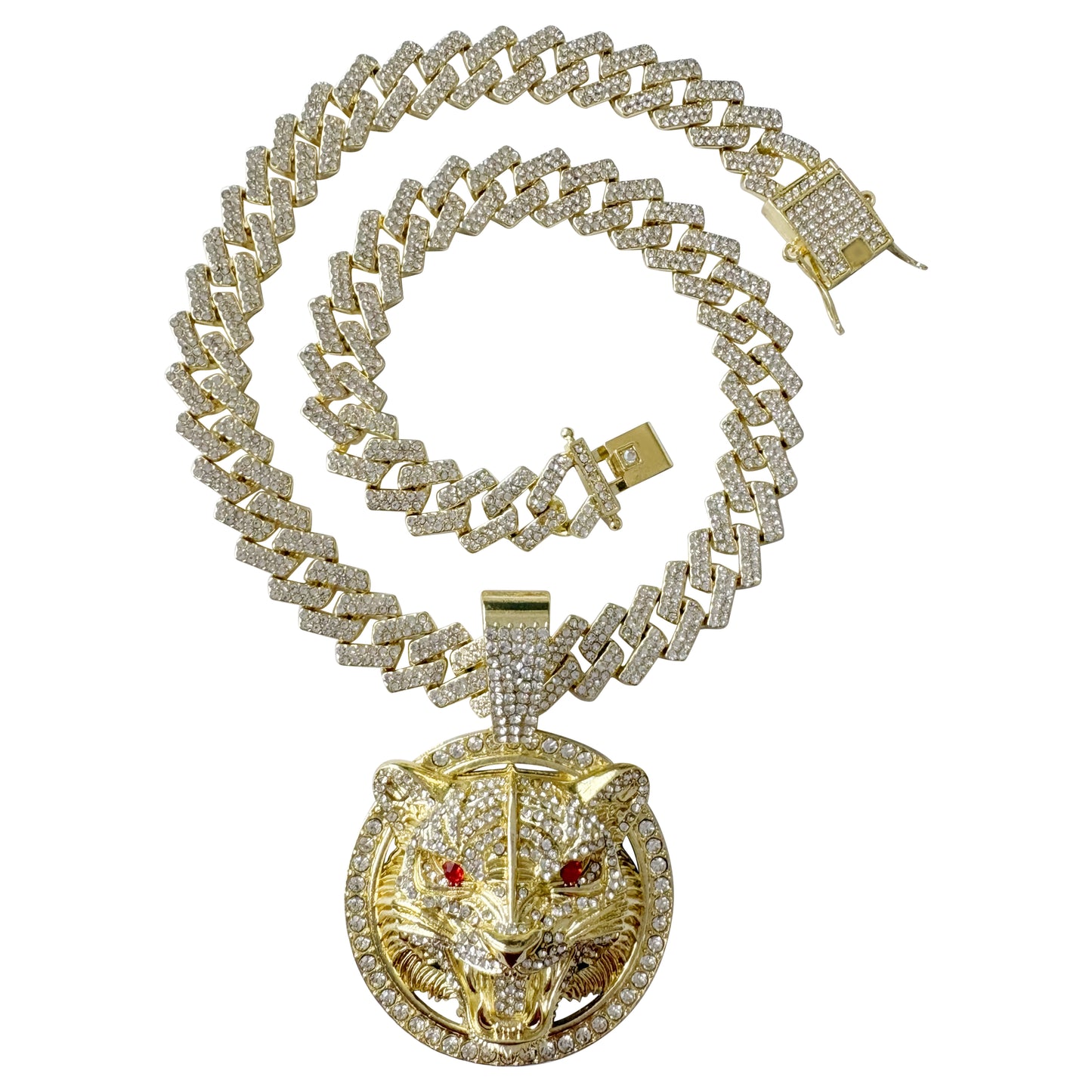 Iced Out Leopard Pendant on Z Chain