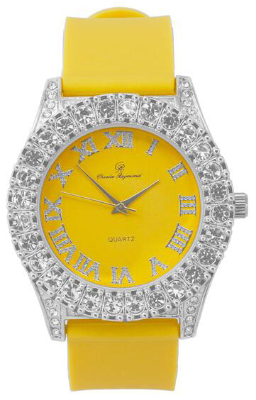 Men's Iced Out Silicone Band Wrist Watch ST10357
