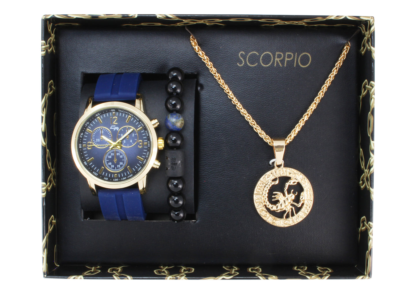 ST10449 Watch, Bracelet and Zodiac Necklace Set(Scorpio)