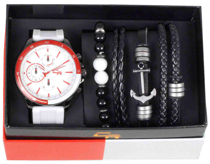 ST10483 Silicon Band Sport Watch and 4 Bracelet Set