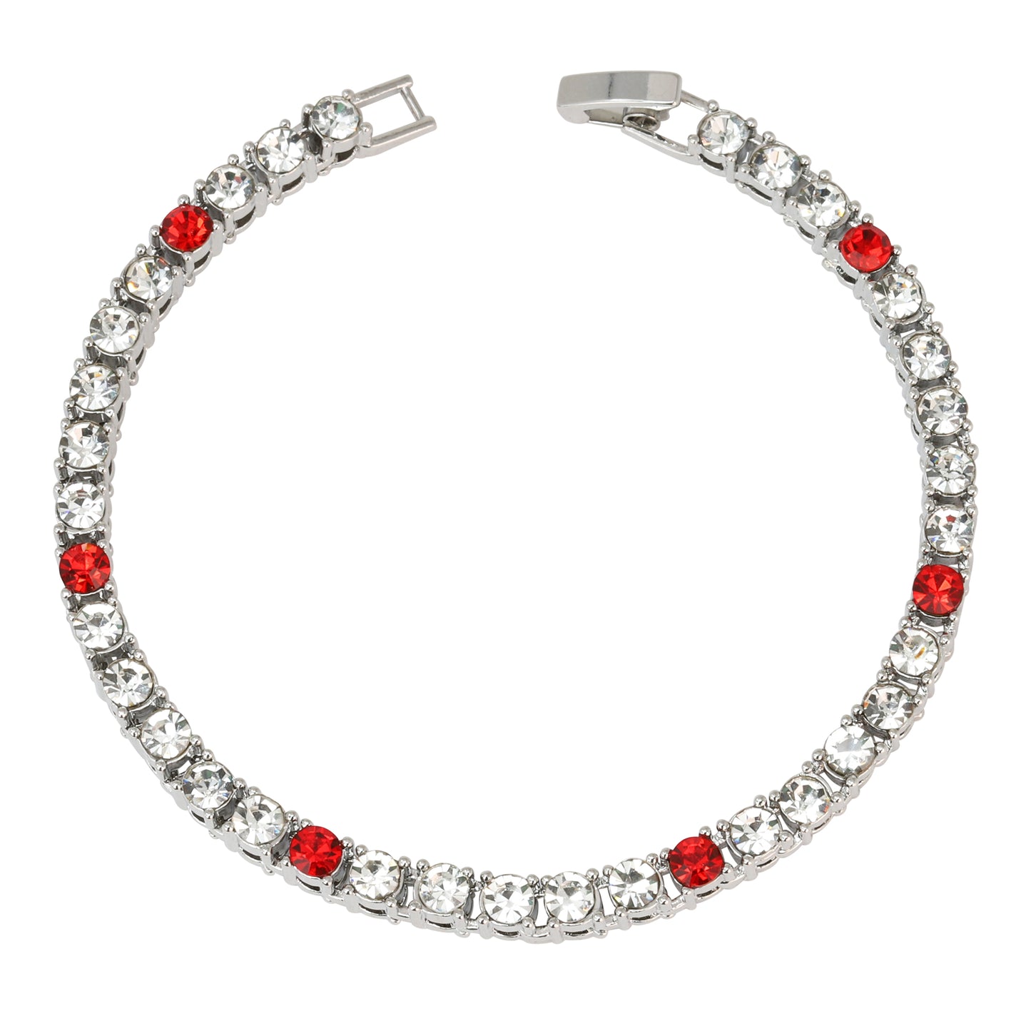 5mm Tennis Bracelets (SLV - Red)