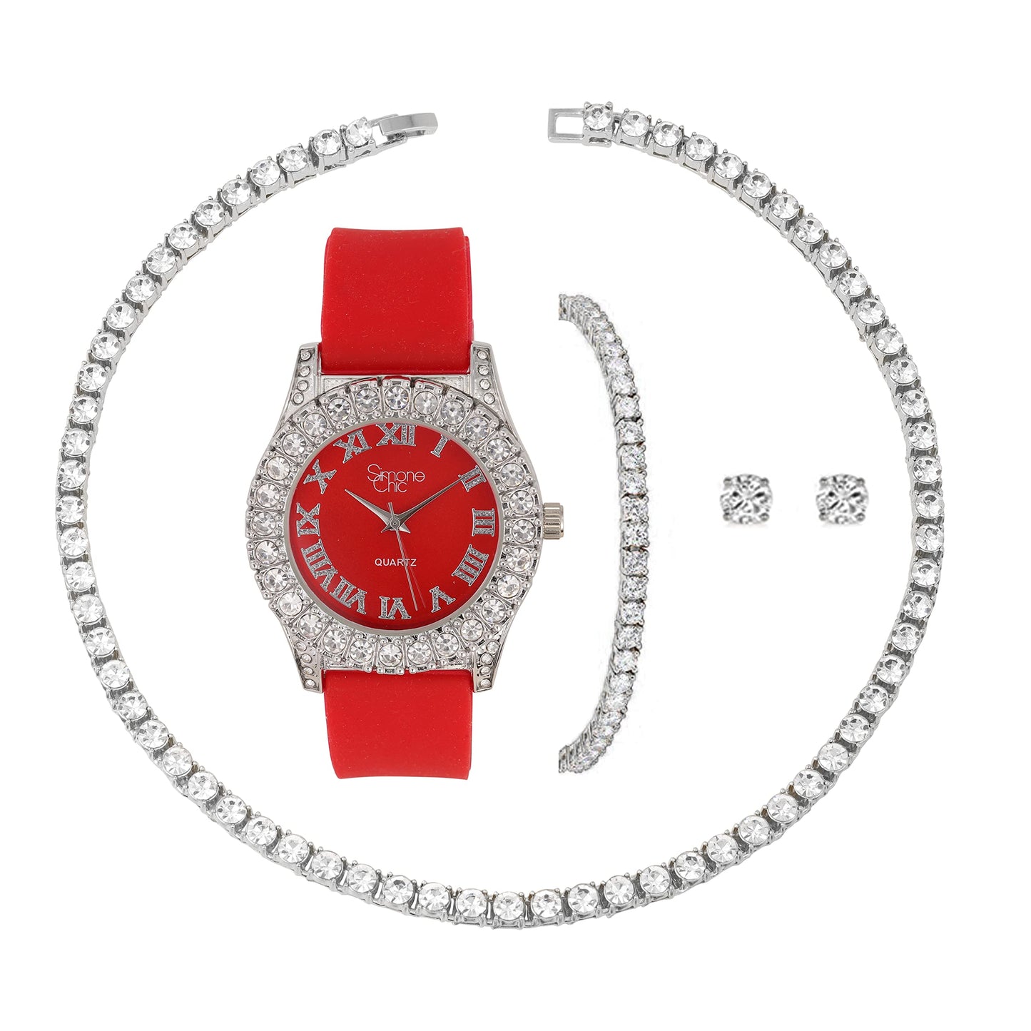 ST10357LA Silver Apple Red set